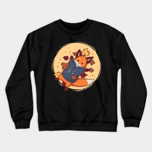 Cute Fox In Autumn Fox Forest Animal Crewneck Sweatshirt